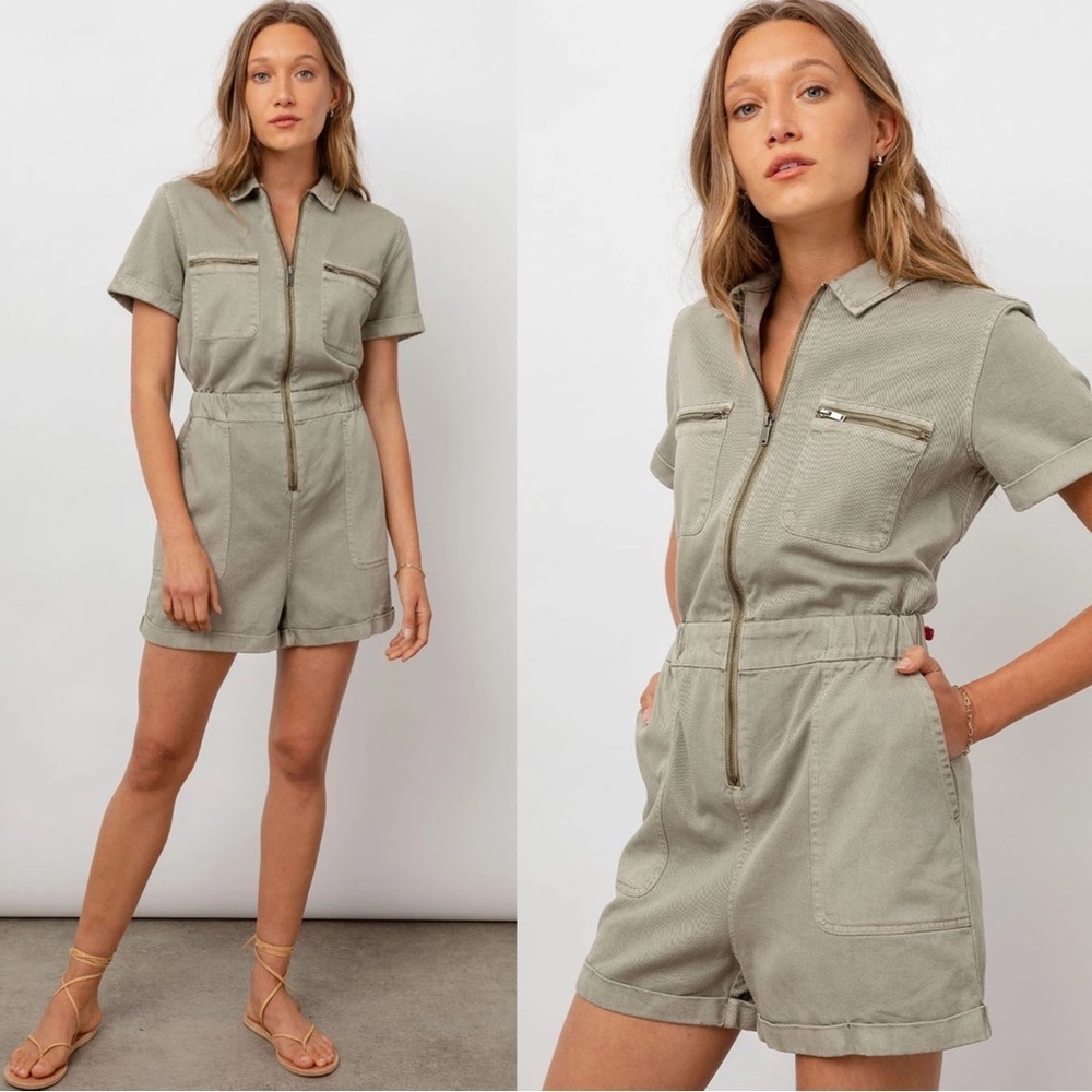 Rails Effie Utility Romper Shortalls Playsuit Sea… - image 1